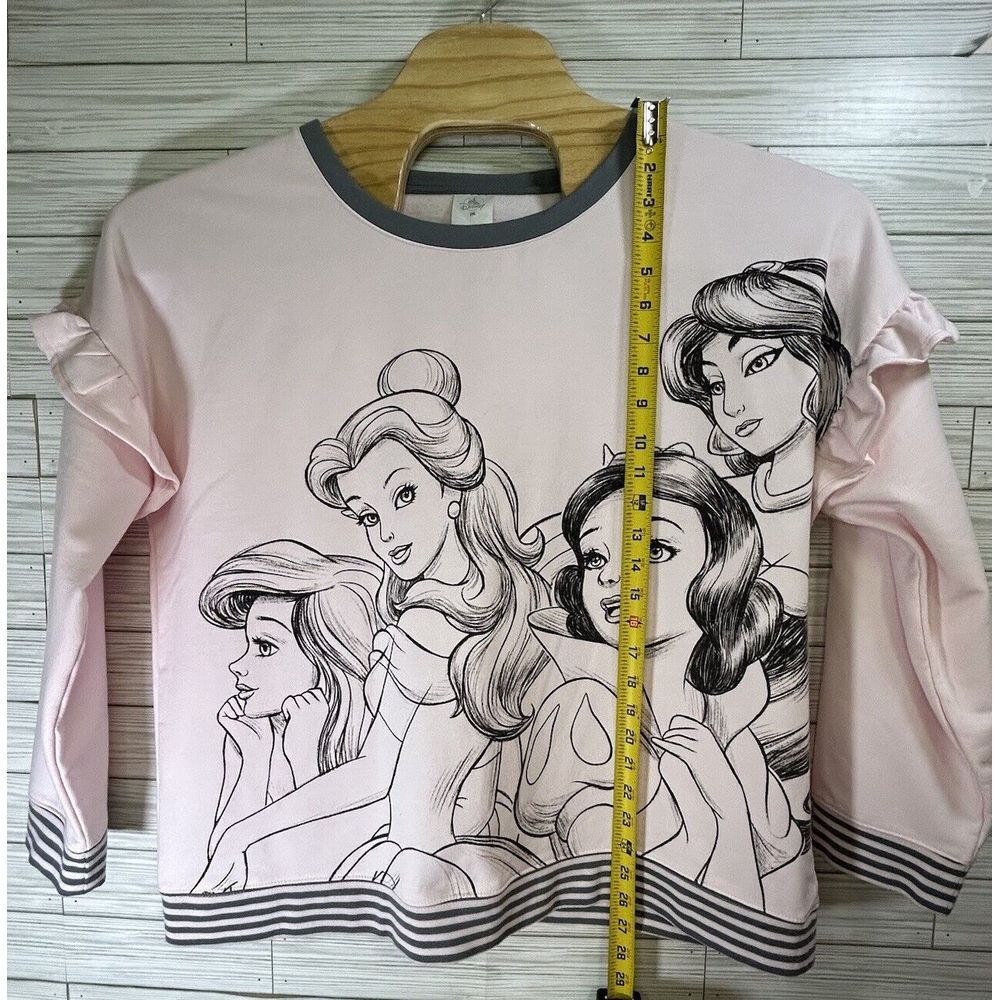 Disney Princess Shirt‎ Sz 2XL Womens Ariel Belle Snow White Jasmine Long Sleeve - Picture 8 of 9